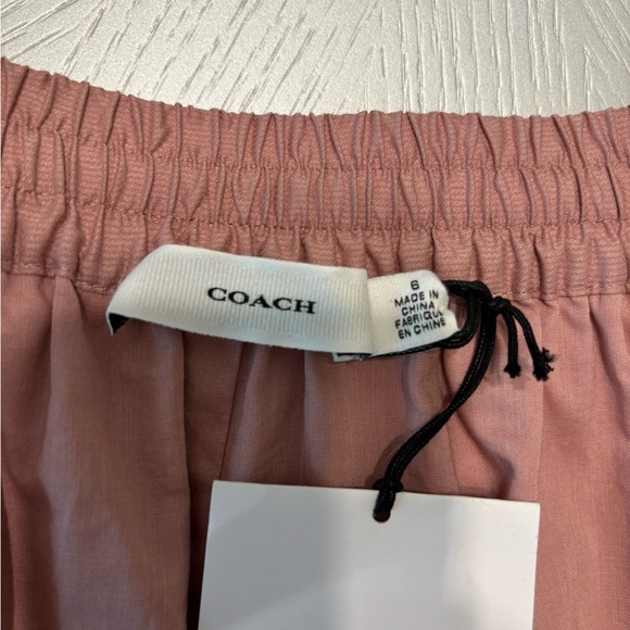 NWT Broderie Anglaise Mini Skirt Organic Cotton Size 6 Coach Light Pink - Picture 9 of 14